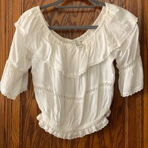 Off the Shoulder White Crop